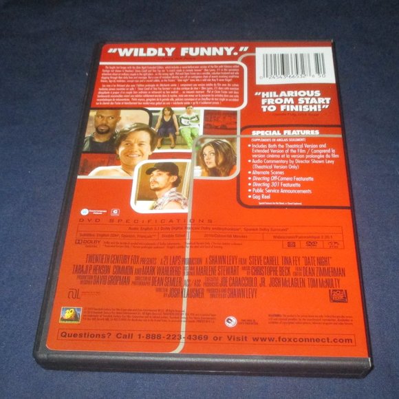 Date Night (DVD, 2010 Canadian) Steve Carell Tina Fey - Picture 3 of 3
